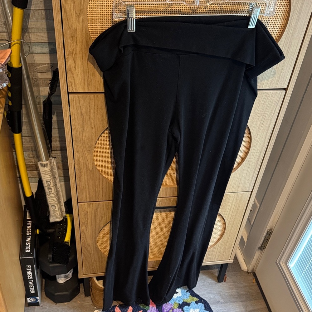 Y2K fold over flare leggings